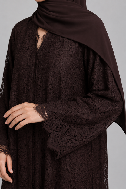 Brown Sheer abaya