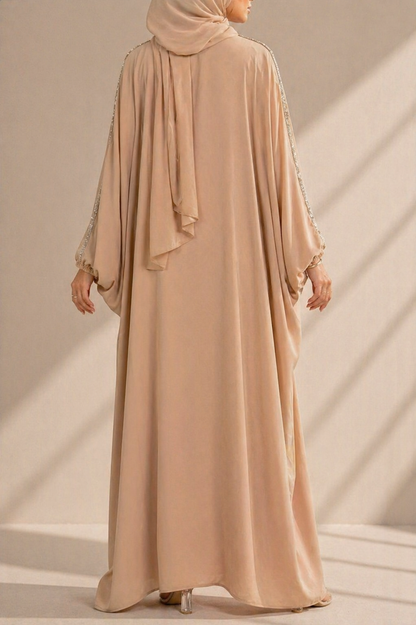 Beige Ward Al Layl Abaya