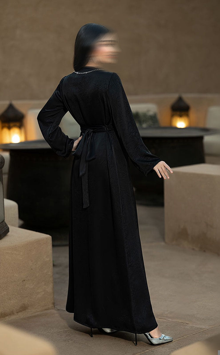 BA6021 Black Layrah onyx Abaya