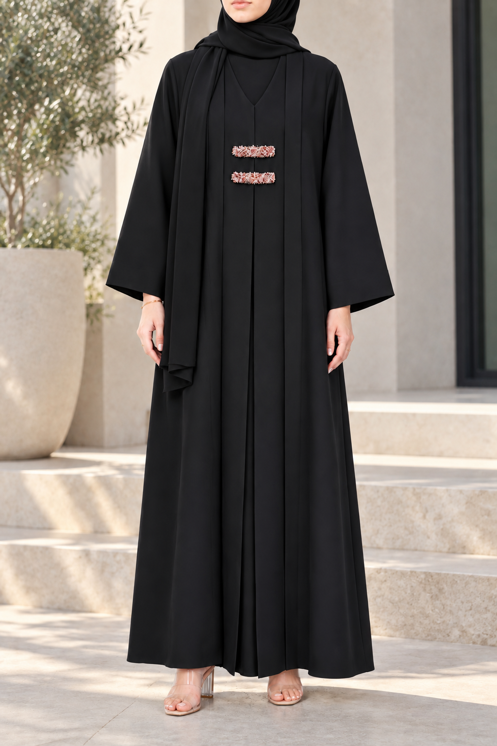 Black Barrette Abaya E13S