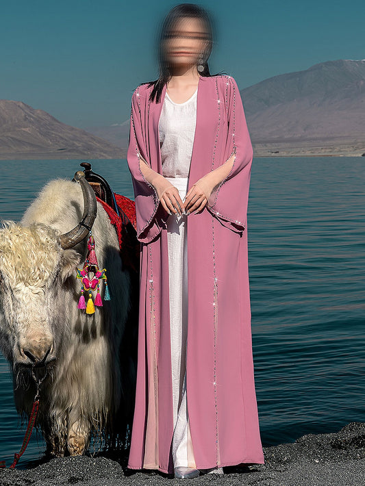 BA4078 Pink Pristine Abaya