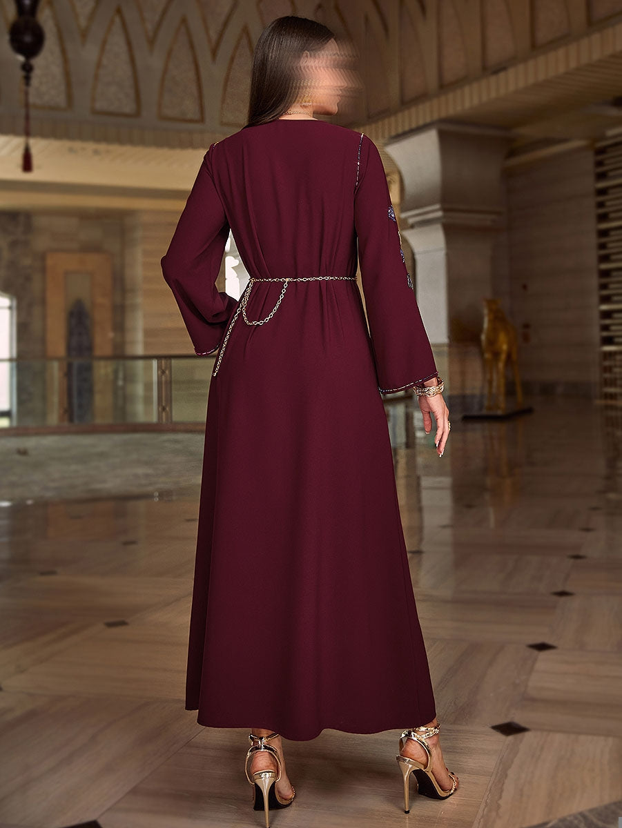 BA4126 Dark Red Edenic Jalabiya