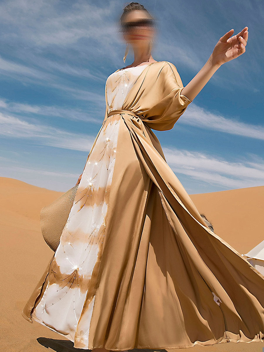 BA7048 Brown Desert Abaya