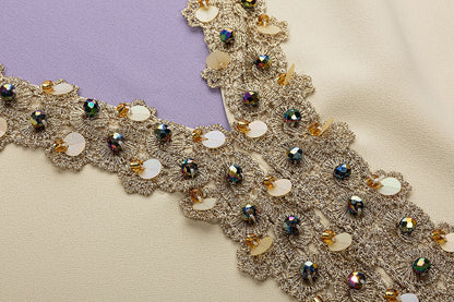 BA6041 Beige Amethyst Abaya