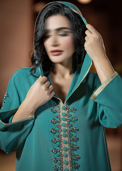 BA7058 Green Zari Jalabiya