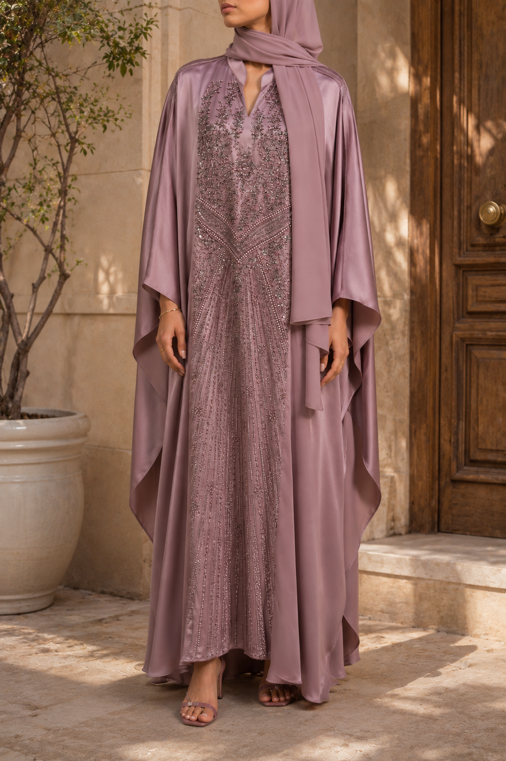 Soft Lavender Ameera Abaya 2