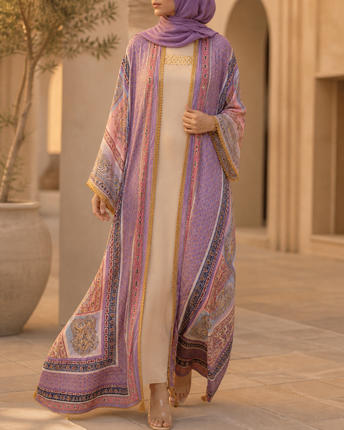 Purple Zareen Abaya