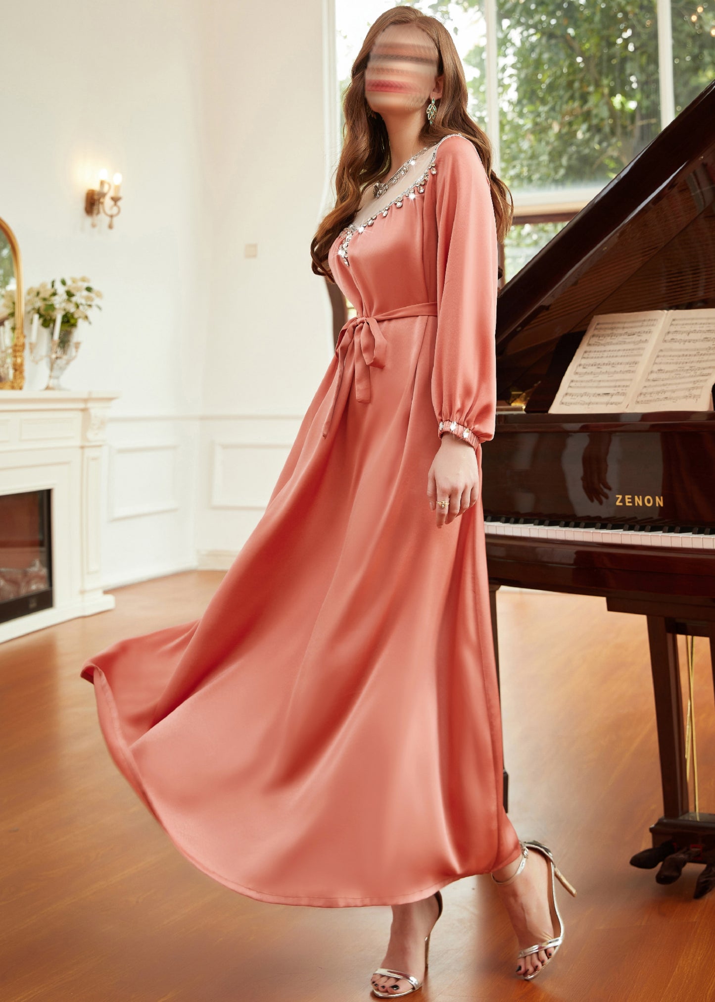BA9012 Peach Sonata Dress