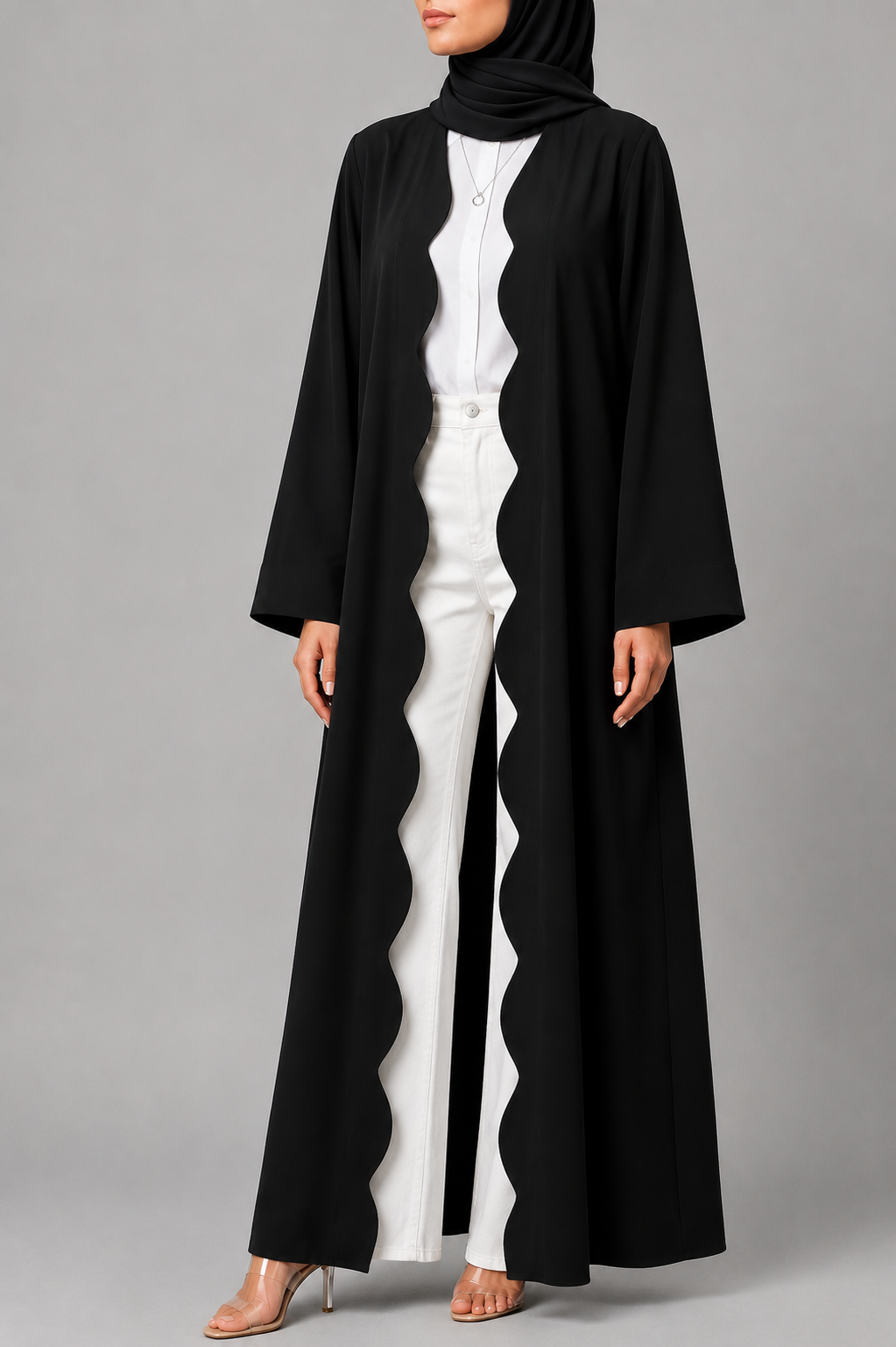 Black Wave Abaya