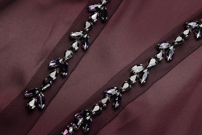 BA5120 Burgundy Seraph Abaya