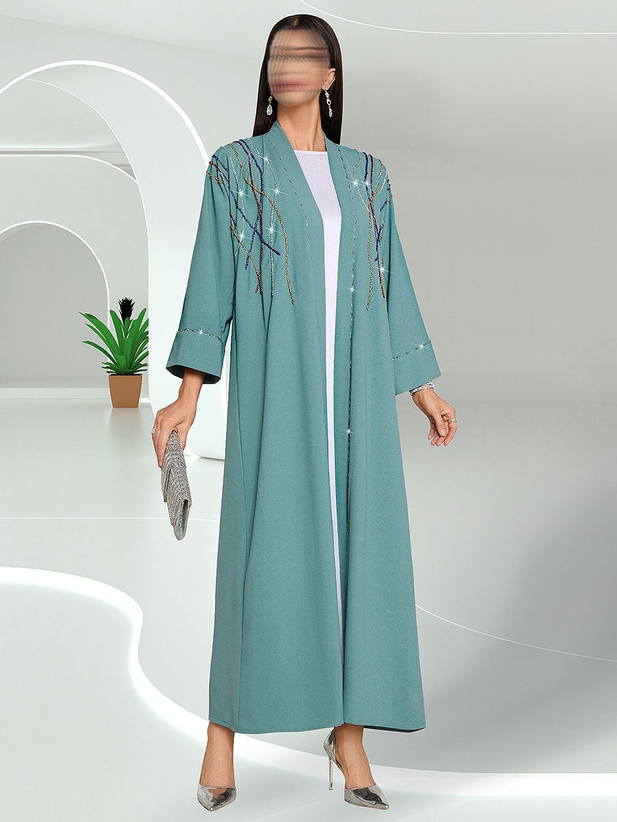 BA3137 Blue Celeste Abaya