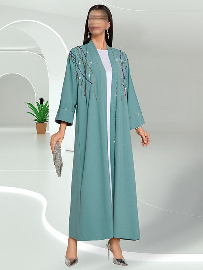 BA3137 Blue Celeste Abaya