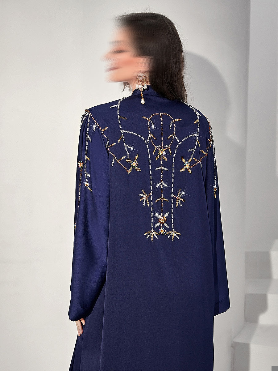 BA503 Navy Blue Elysian Abaya