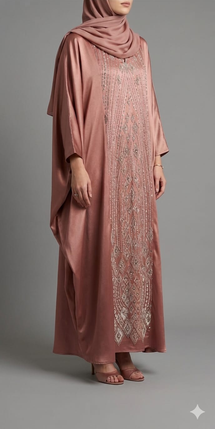 Dusty Rose Ameera Abaya
