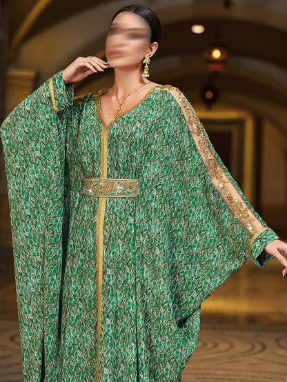 BA4134 Green Verdante Kaftan