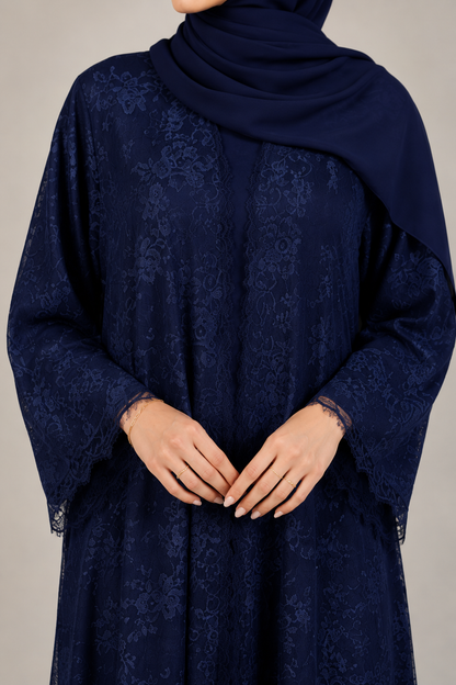 Blue Sheer abaya