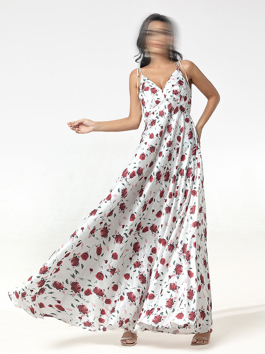BA5101 White Scarlet Abaya