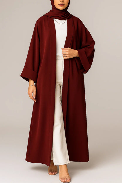 Cherry Red Yara Abaya