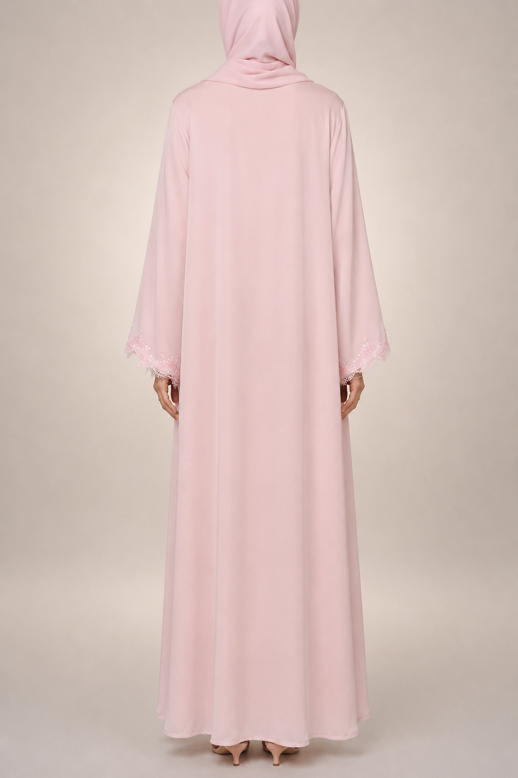 Pink Lace Abaya