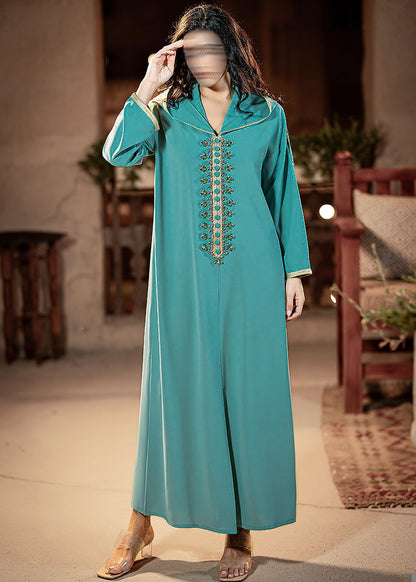 BA7058 Green Zari Jalabiya