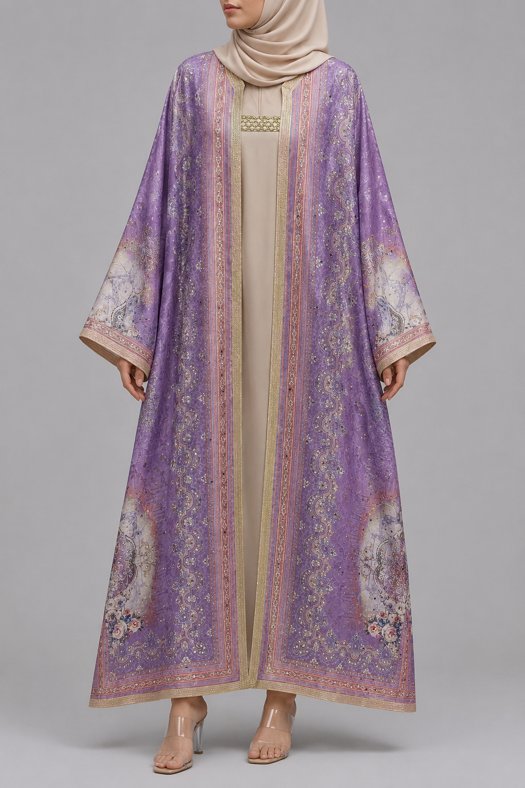 Lavender Zareen Abaya