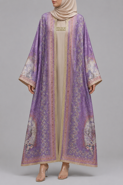 Lavender Zareen Abaya