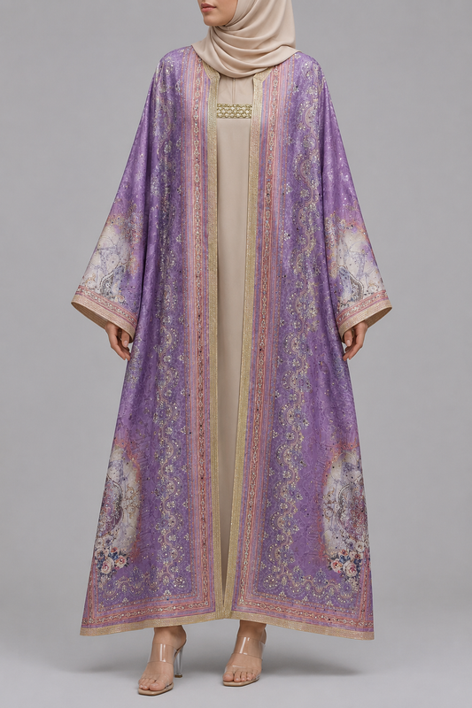 Lavender Zareen Abaya