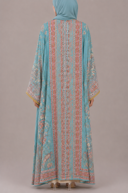 Ice Blue Zareen Abaya