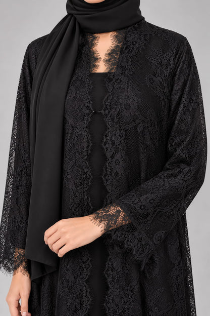 Black Sheer abaya