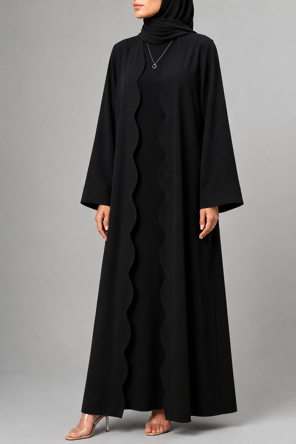 Black Wave Abaya