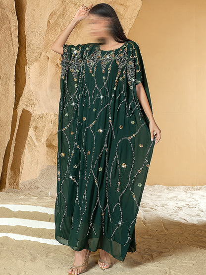 BA3162 Green Coruscate Kaftan
