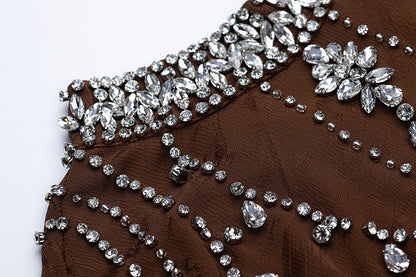BA6079 Brown Luminary Abaya
