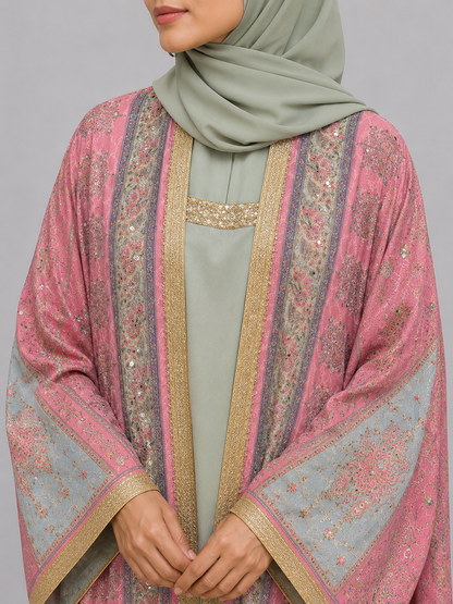 Pink Zareen Abaya
