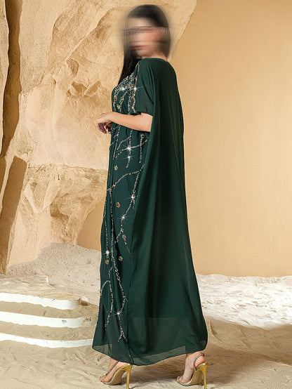 BA3162 Green Coruscate Kaftan