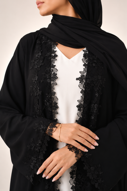 Al-Layl lace abaya S19M