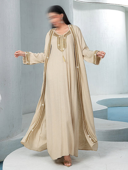 BA5051 White Effulgence Abaya