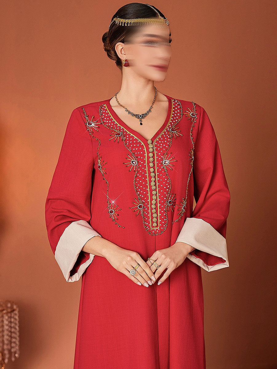 BA4117 Red Ruby Jalabiya