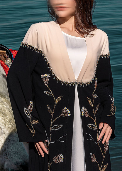 BA5232 Black Morganite Abaya