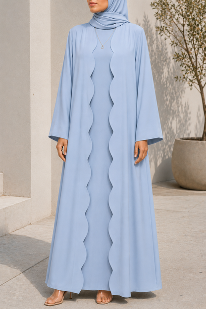 Ice Blue Wave Abaya