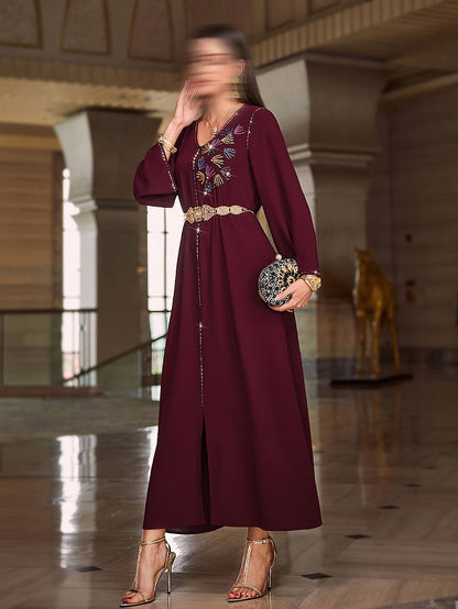 BA4126 Dark Red Edenic Jalabiya
