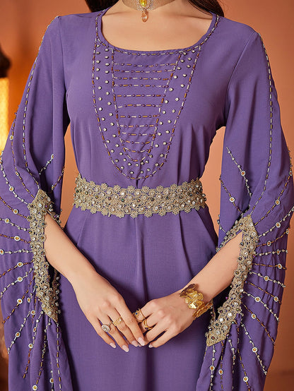 BA4006 Purple Amira Jalabiya
