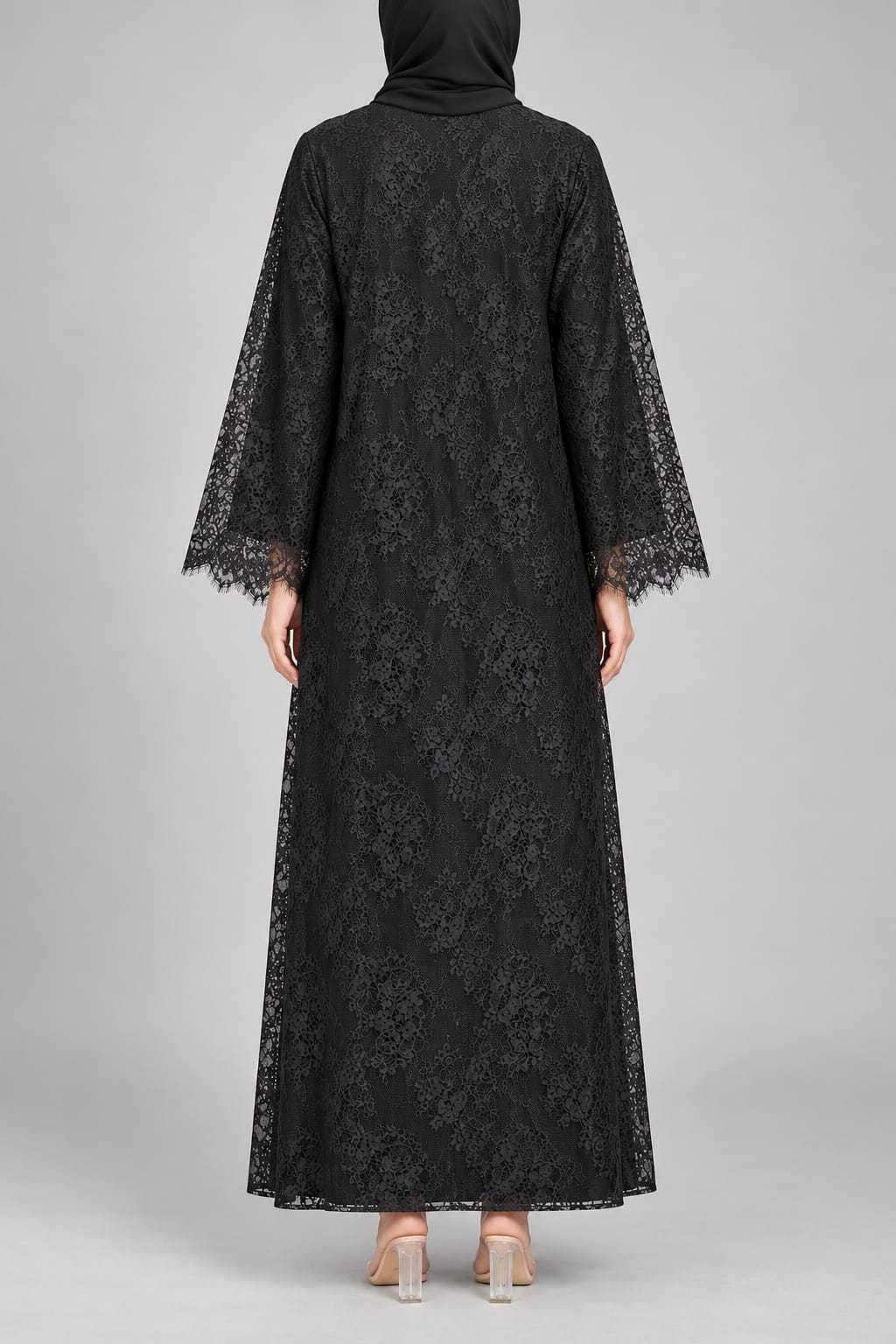 Black Sheer abaya