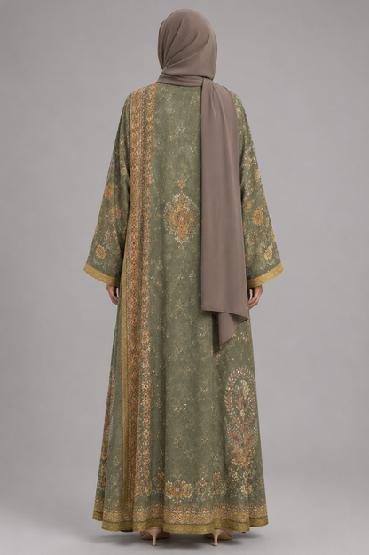 Green Zareen Abaya