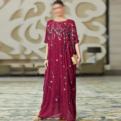 BA3162 Red Coruscate Kaftan