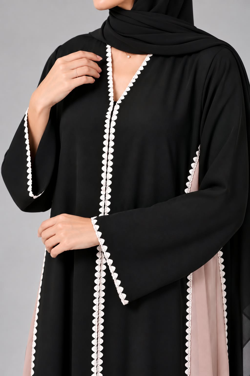 Pink Piceous Abaya