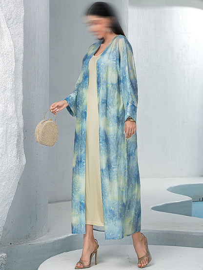BA5051 Blue Azure Abaya