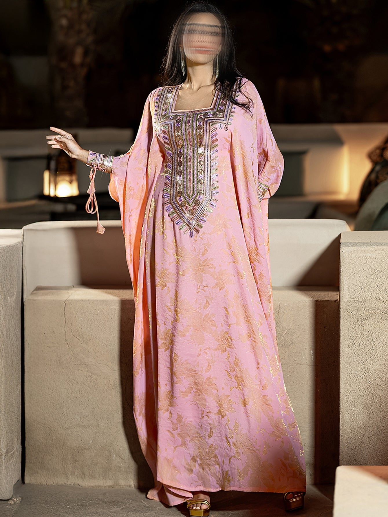 BA6069 Pink Solace Kaftan