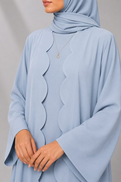 Ice Blue Wave Abaya