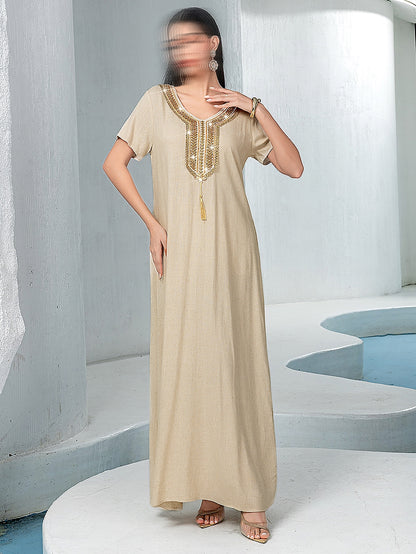BA5051 White Effulgence Abaya