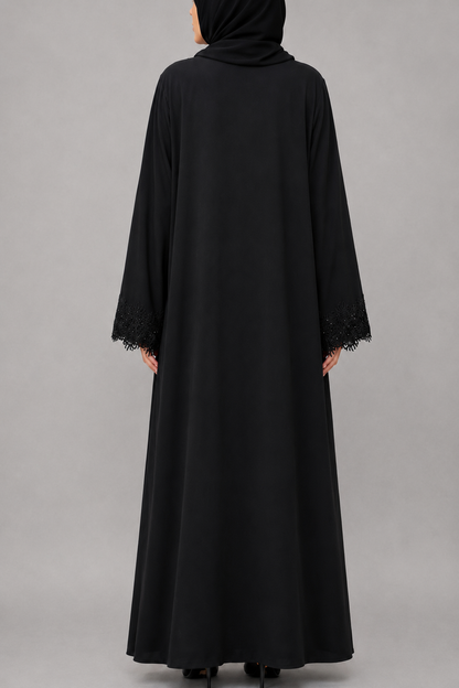 Sable Luxury lace abaya E19M